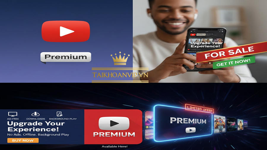 Dịch vụ bán YouTube Premium uy tín, giá rẻ. Hướng dẫn cách mua YouTube Premium ổn định, không quảng cáo, hỗ trợ 24/7 tại Taikhoanvip.vn.