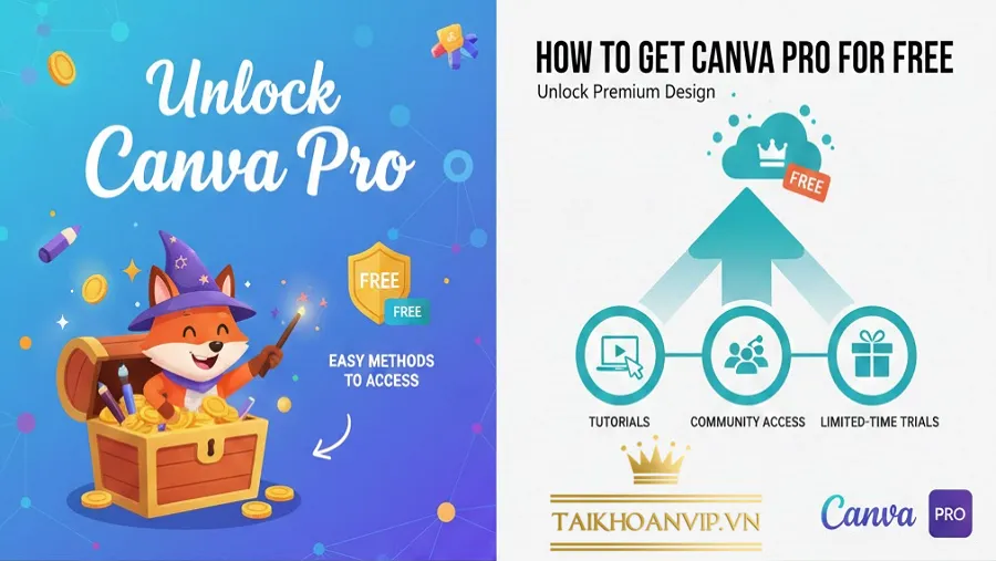 Cách dùng Canva Pro miễn phí an toàn & hiệu quả