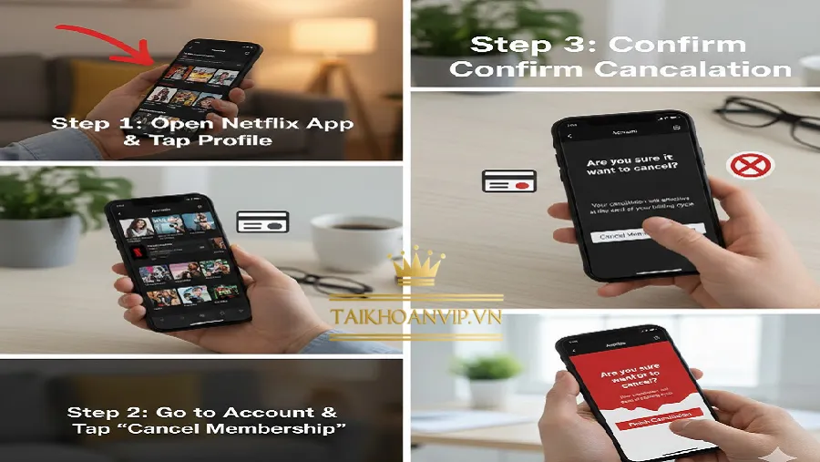 Cách hủy gói Netflix trên điện thoại nhanh, không mất tiền