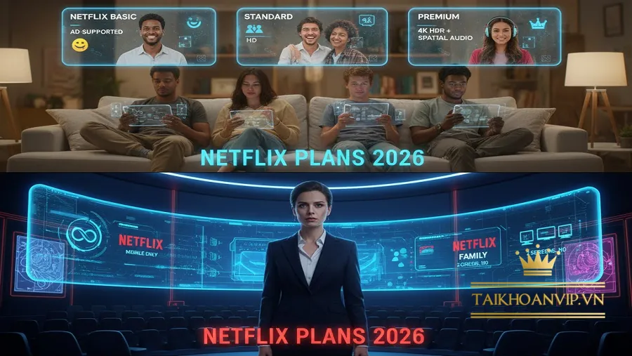 Các gói Netflix 2026: Bảng giá mới nhất & cách mua Netflix giá rẻ