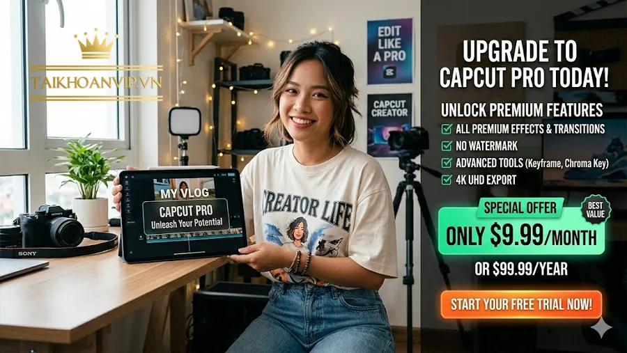 Lợi Ích Khi Sử Dụng Tài Khoản CapCut Pro