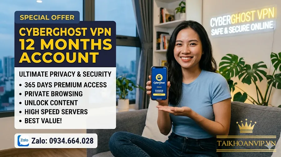 Lưu ý khi mua tài khoản Cyberghost