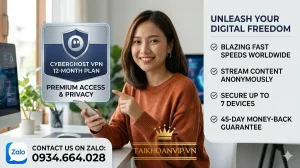 Tài khoản Cyberghost - Mua Cyberghost 12 tháng giá rẻ, bảo mật cao