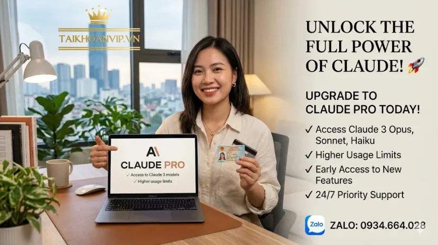 Mua Tài Khoản Claude Pro Giá Rẻ Uy Tín – Trải Nghiệm Claude AI Cao Cấp