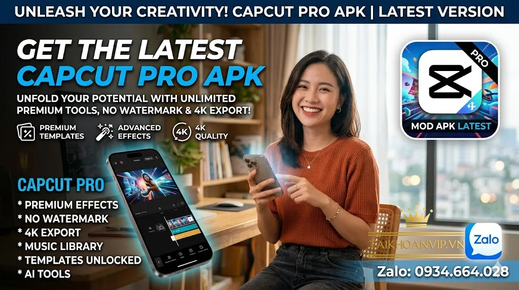 Mua tài khoản CapCut Pro APK mới nhất
