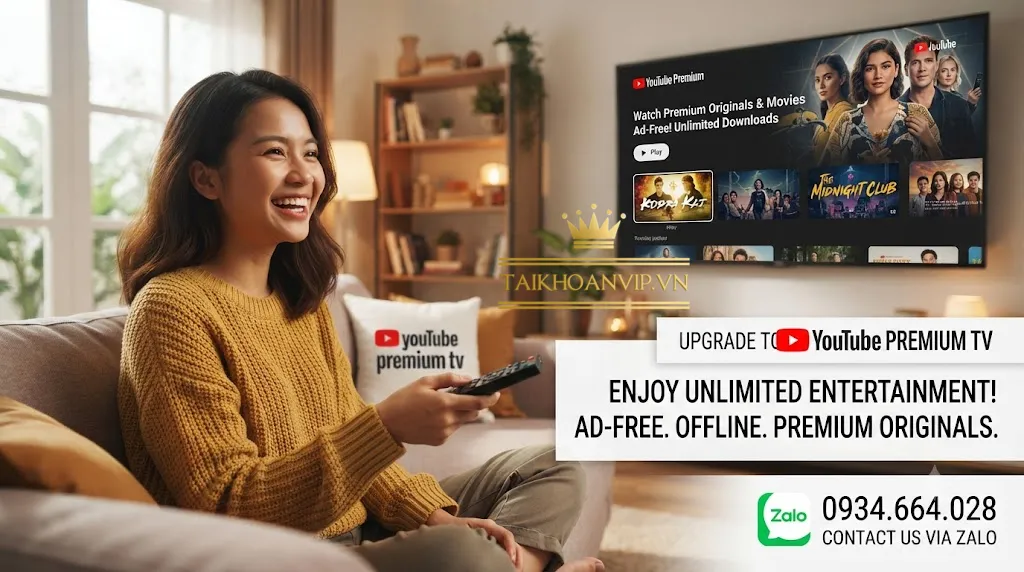 Mua tài khoản youtube premium tv