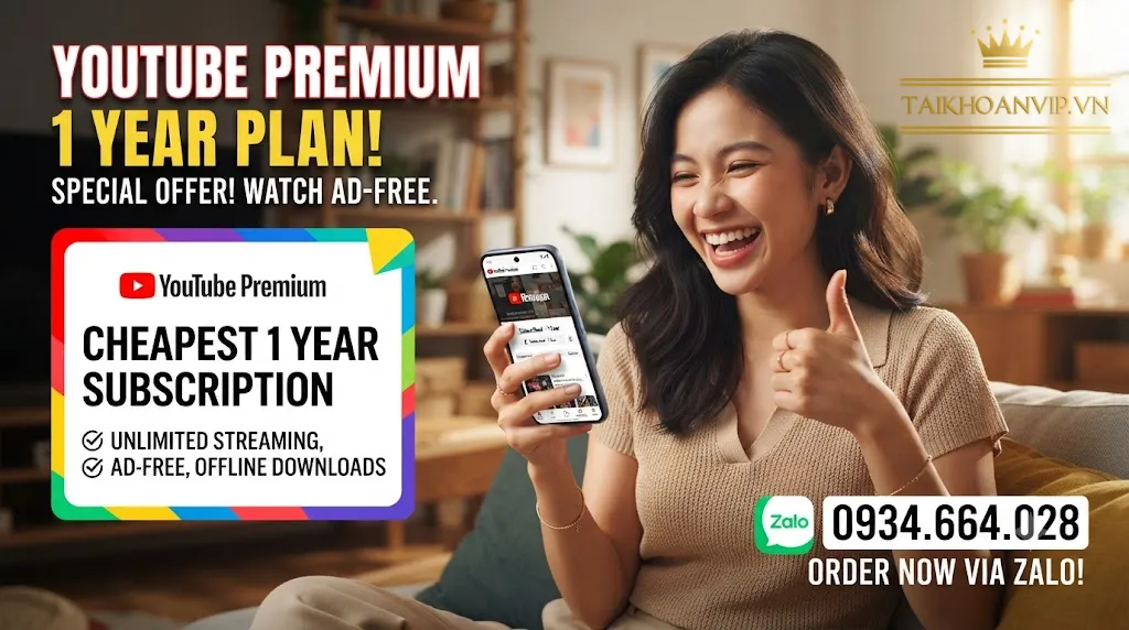 Mua youtube premium 1 năm giá rẻ
