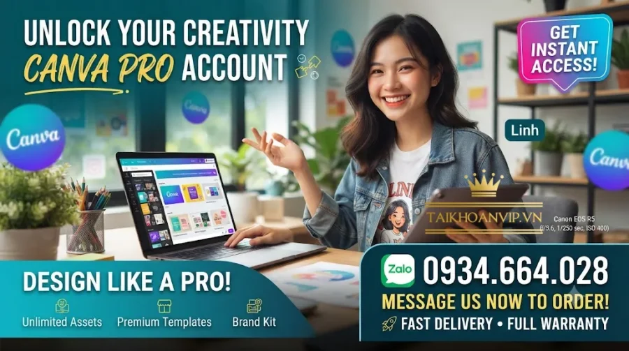 Bán tài khoản Canva Pro chính chủ giá rẻ, uy tín