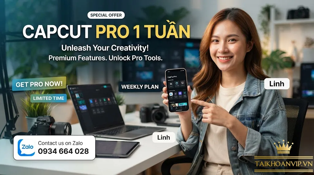 capcut pro 1 tuần