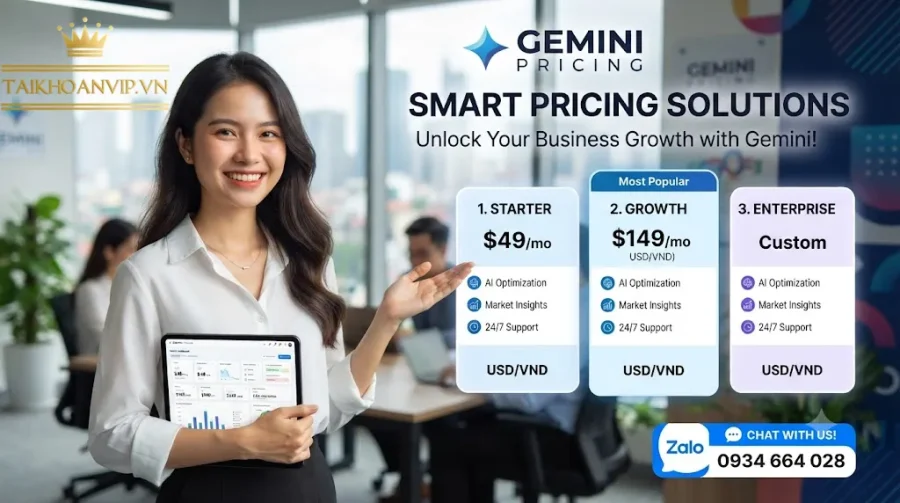 Gemini Pricing 2026: Bảng Giá Gemini Pro & Gemini API Mới Nhất
