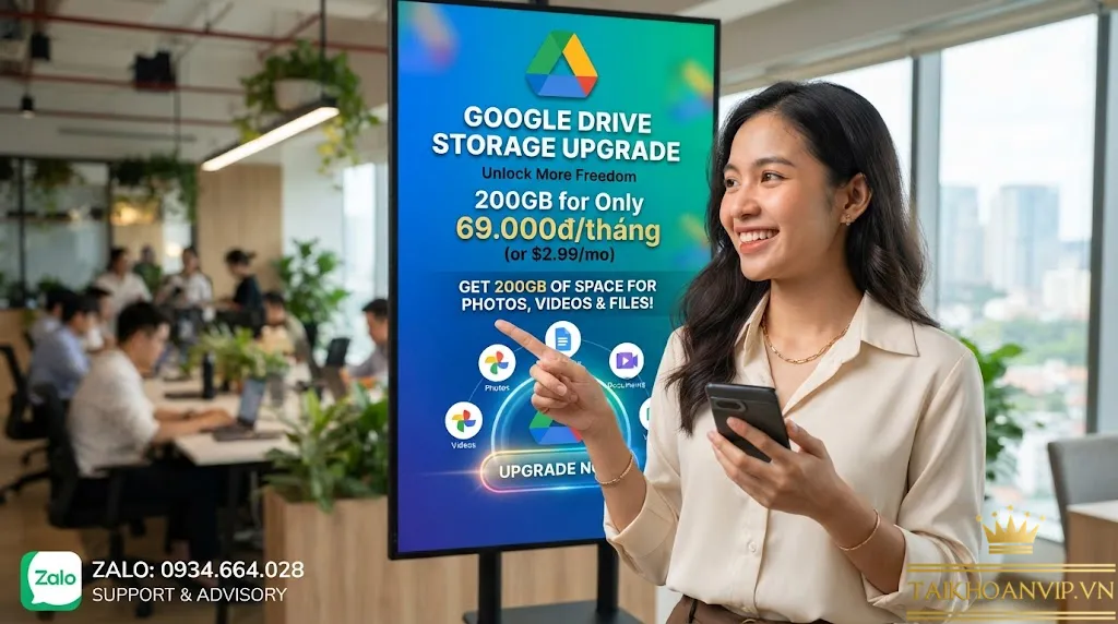 nâng cấp dung lượng google drive