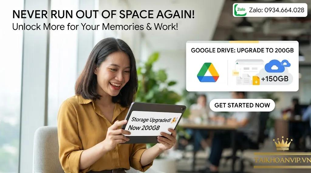 nâng cấp google drive giá rẻ