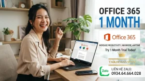 Office 365 1 tháng chính hãng | Giá rẻ, kích hoạt nhanh