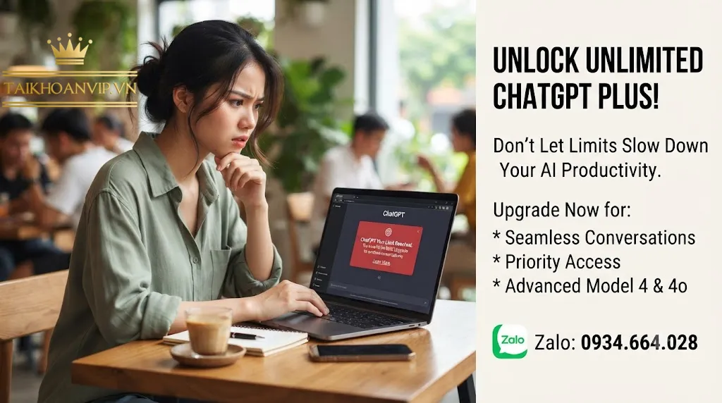 tài khoản chatgpt plus limit