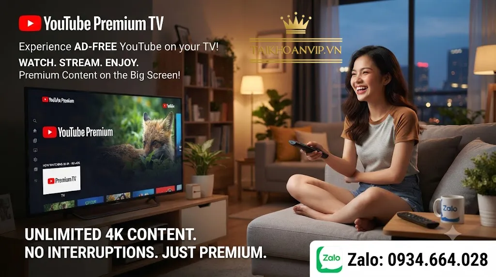 tài khoản youtube premium tv