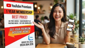 YouTube Premium 1 Năm Giá Rẻ Chỉ Có 259K Không Quảng Cáo
