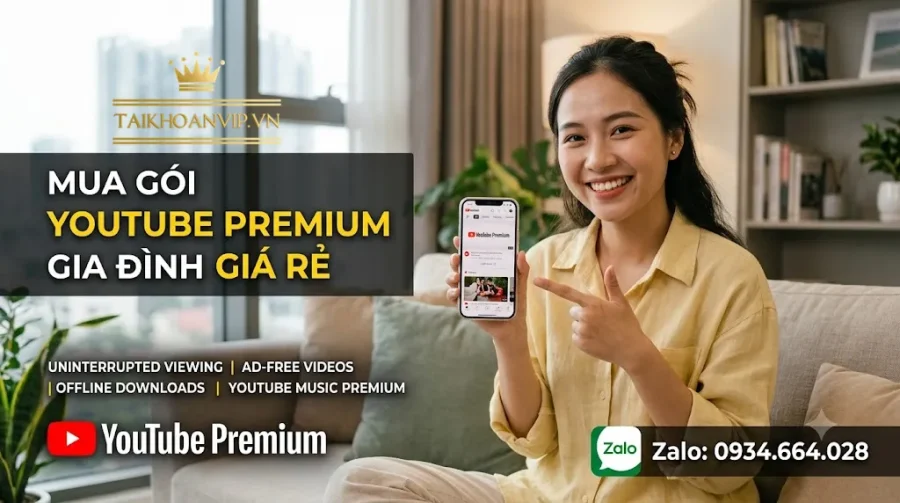 Mua gói YouTube Premium gia đình giá rẻ | Chính chủ, An toàn