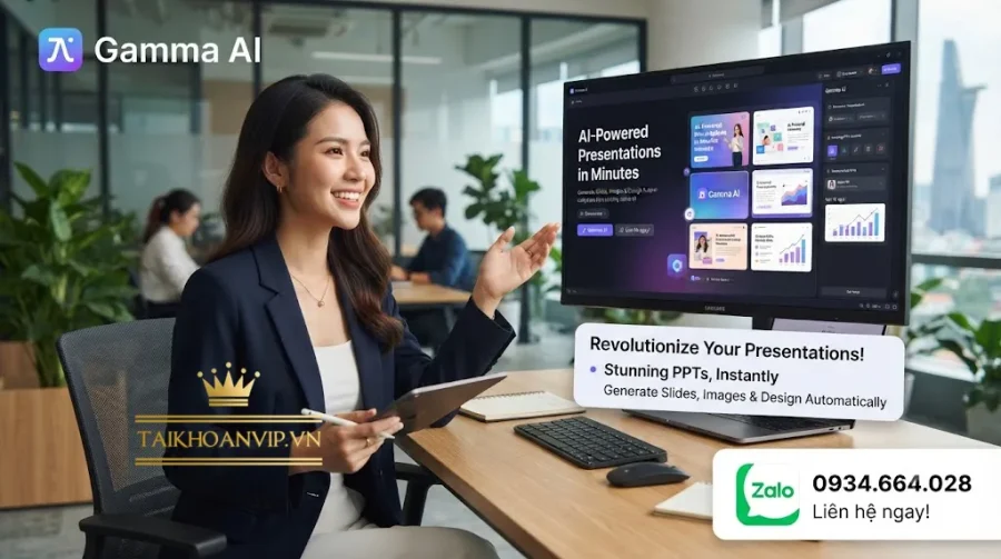 Gamma AI PPT: Tạo Slide AI Chuyên Nghiệp | Mua Gamma AI Pro