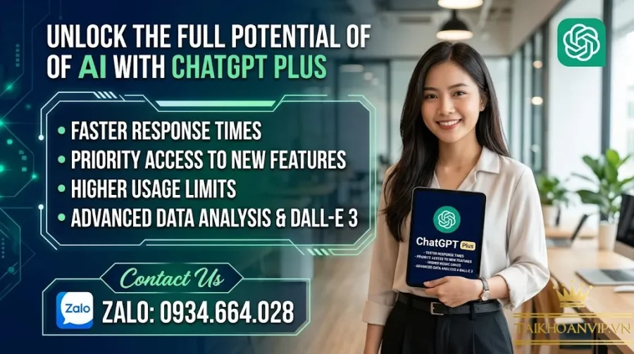 ChatGPT Plu giá rẻ – Mua ChatGPT Plus chính hãng