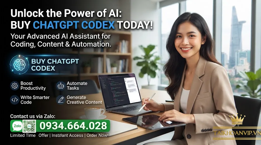 Mua ChatGPT Codex giá rẻ – Codex Plus dùng riêng