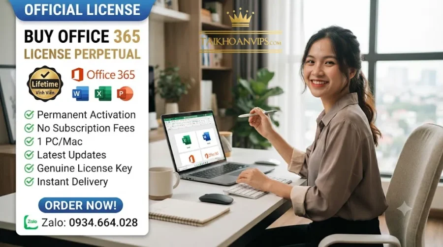 Mua Office 365 Bản Quyền Vĩnh Viễn Giá Tốt